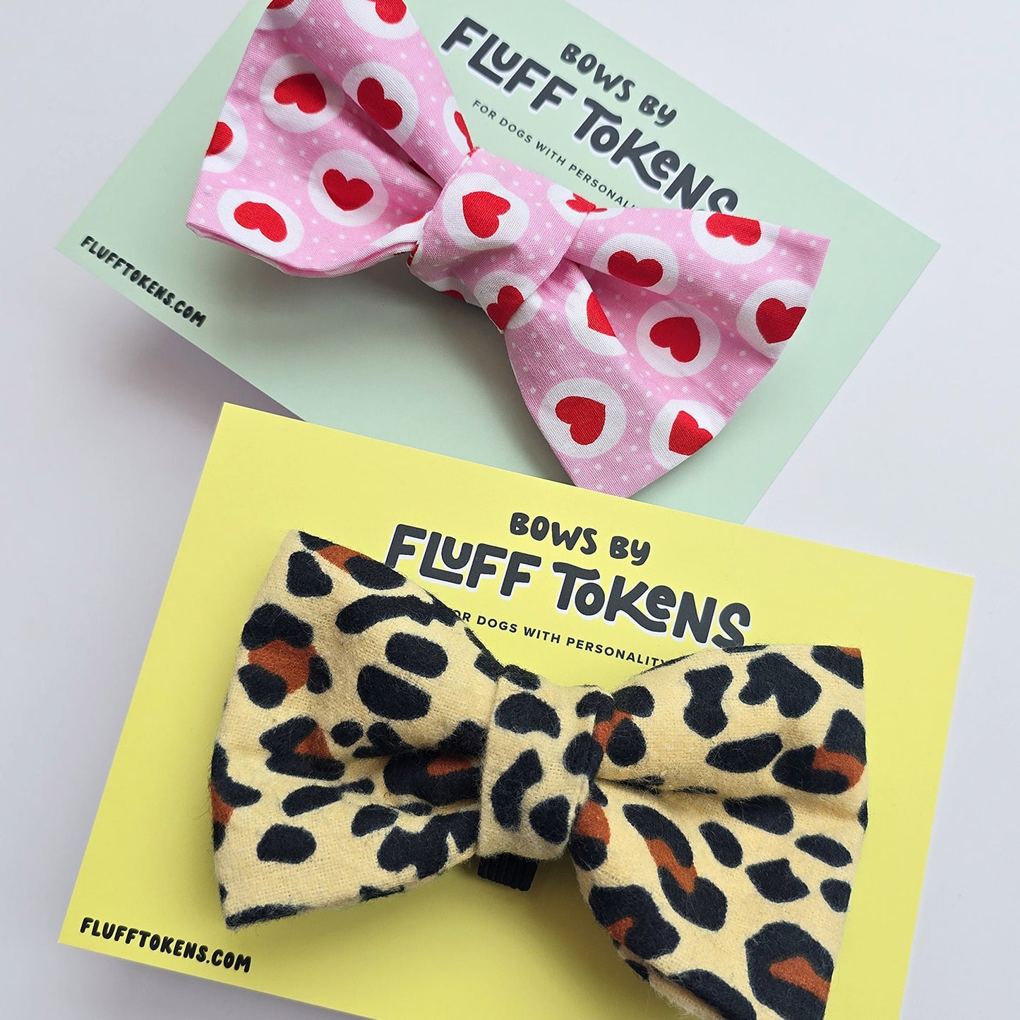 DOG BOW TIE - Pink Hearts